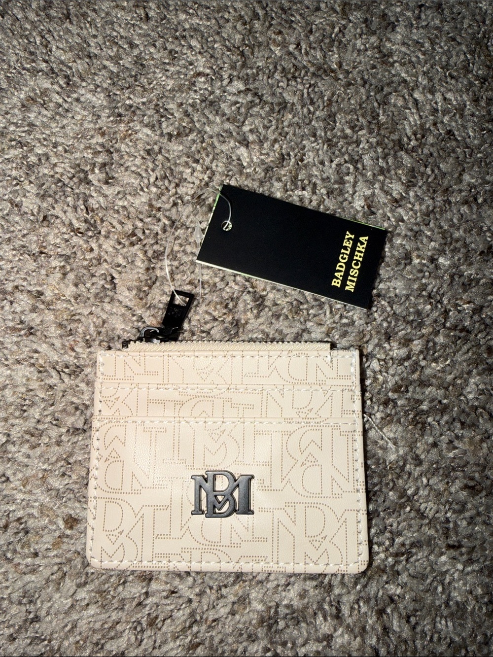 Badgley Mischka Mini Zip Card Holder